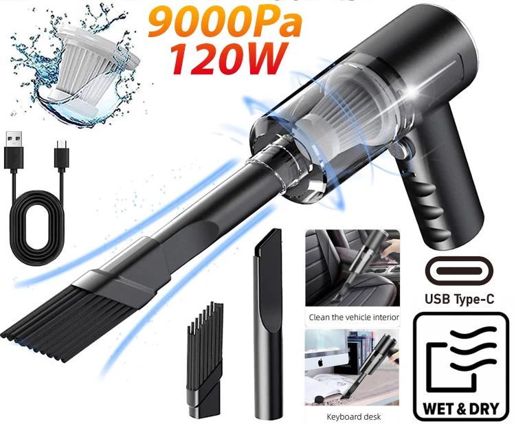 Marcherelle™ – Cordless Car Vacuum Cleaner 120w Lightweight and Versatile