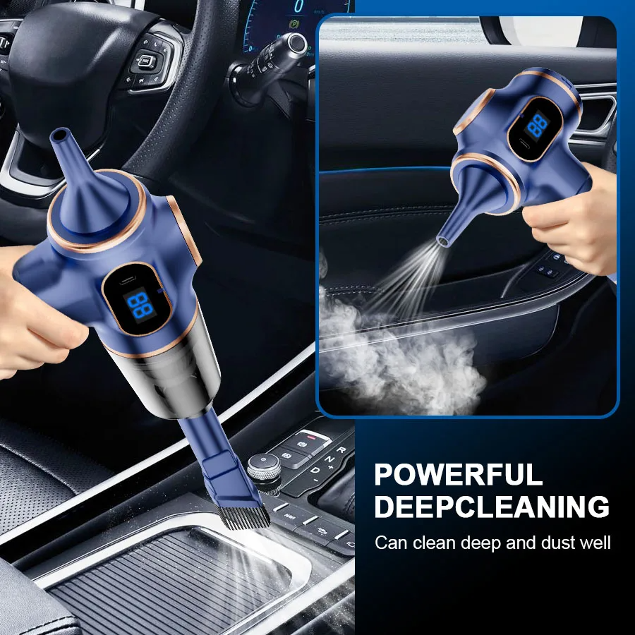 Marcherelle™ – Cordless Car Vacuum Cleaner Cyclonic Suction