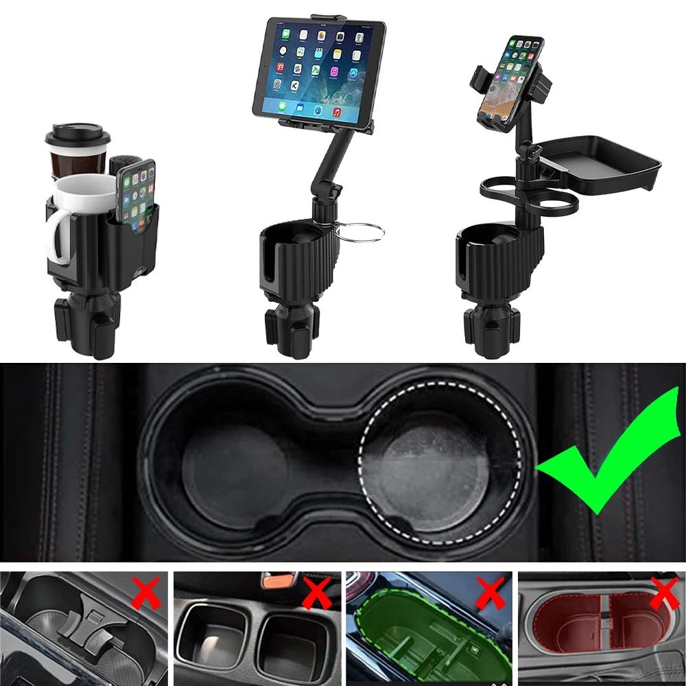 Car Phone Holder with Convenient Cup Holder
