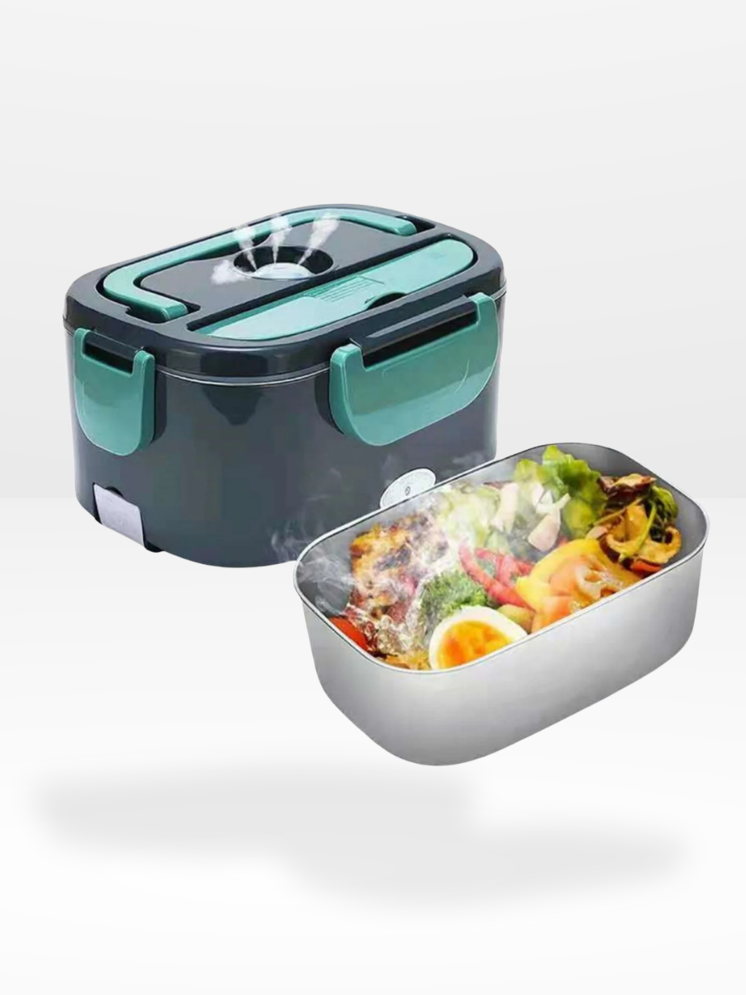 Heated Lunch Box with Thermos for Hot Meals