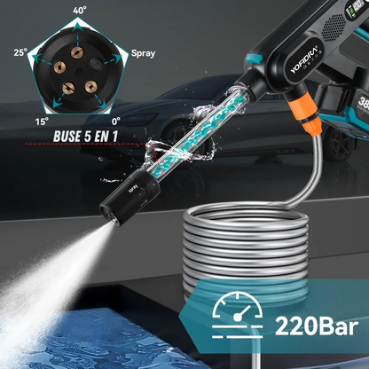 Powerful 220 Bar Portable High-Pressure Cleaner 5 in 1