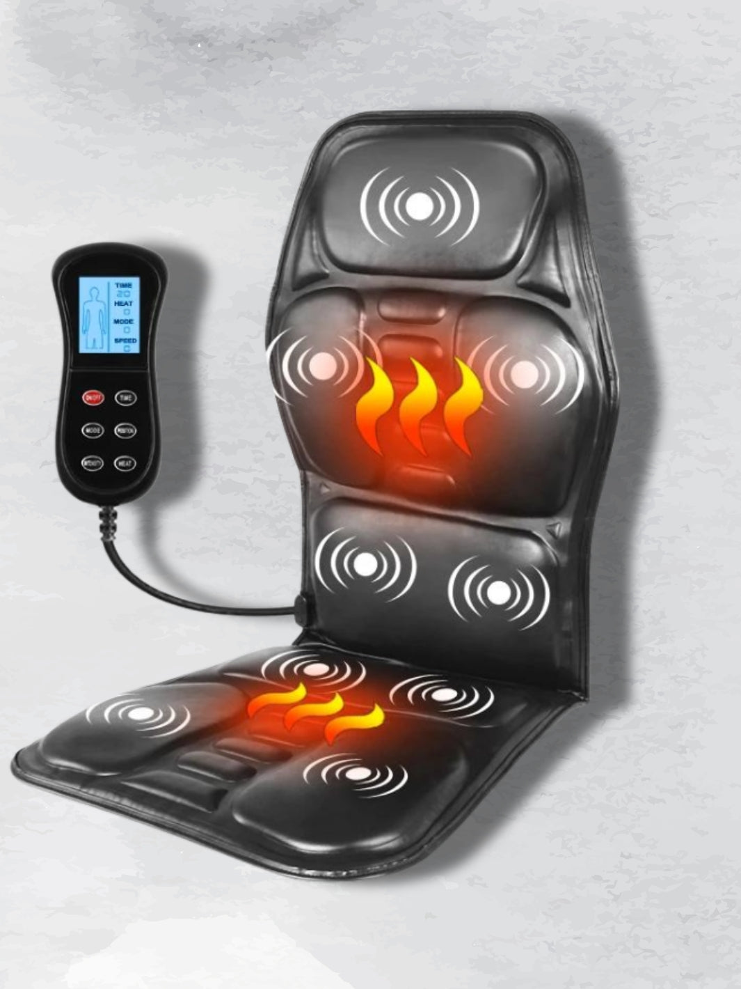 Comfortable Faux Leather Heated and Massaging Seat Cushion