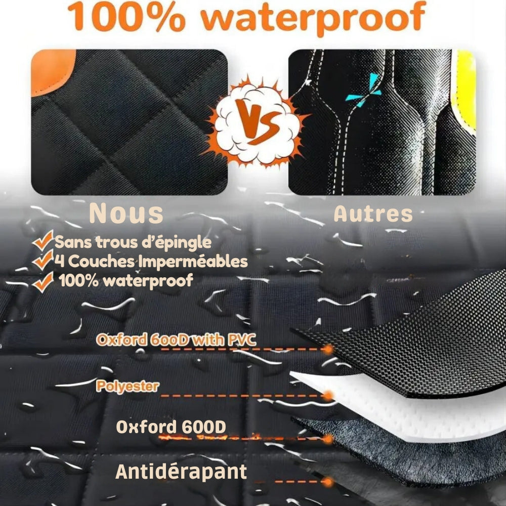 Protective and Waterproof Rear Seat Cover for Dog