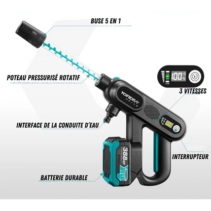 Powerful 220 Bar Portable High-Pressure Cleaner 5 in 1