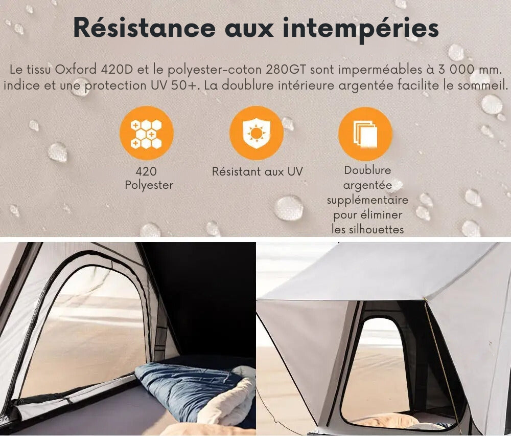 High Rigidity Roof Tent for Comfortable Camping