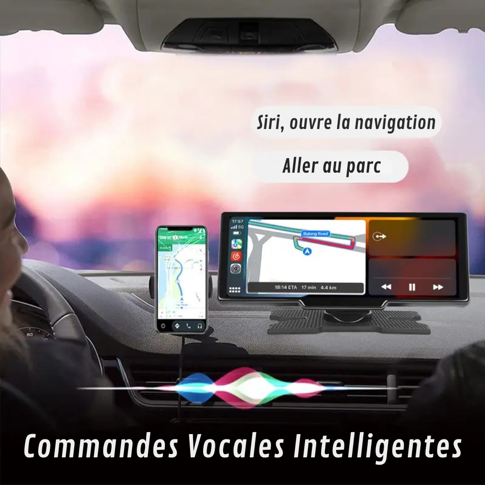 CarPlay Navigation Screen with Built-in Rear Camera